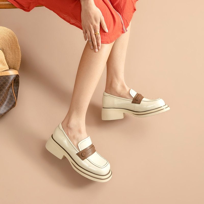 Giorgia Dame Loafer Sko - Beige