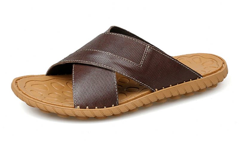 Giov Udendørs Flip Flop Til Mænd - Brun