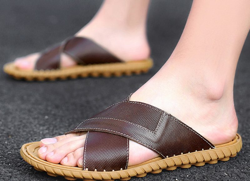 Giov Udendørs Flip Flop Til Mænd - Brun