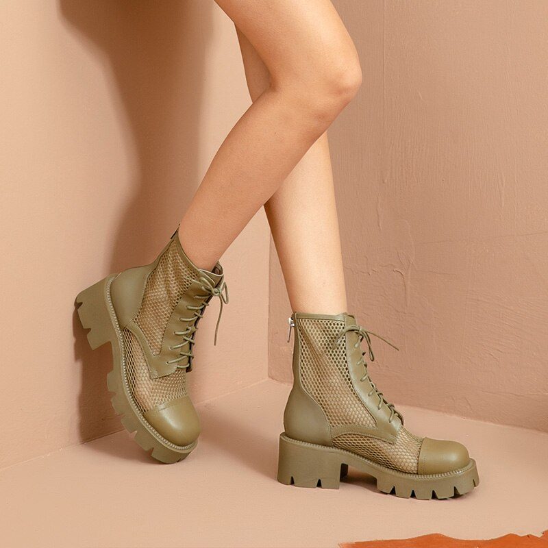 Gixy Damestøvler - Khaki