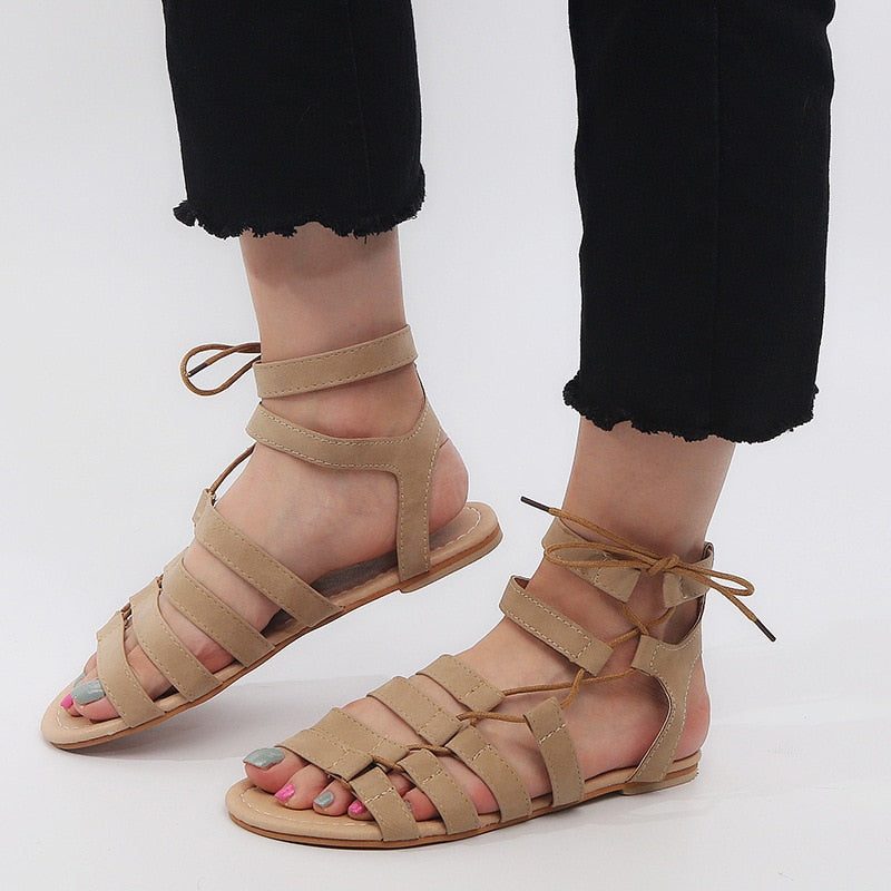 Gladiator Sandal Til Kvinder - Grå