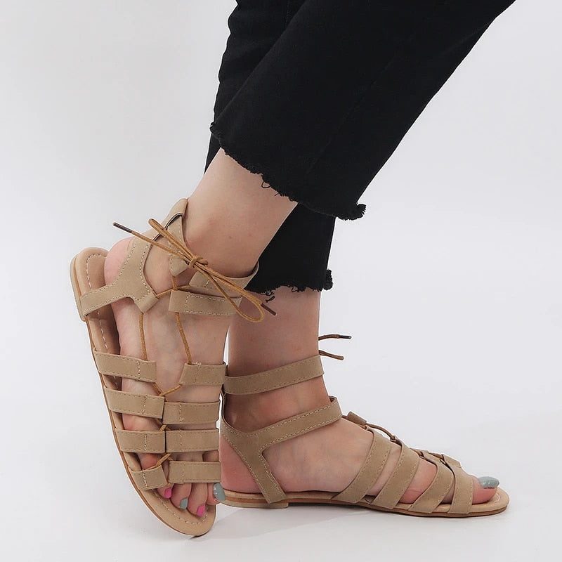 Gladiator Sandal Til Kvinder - Grå