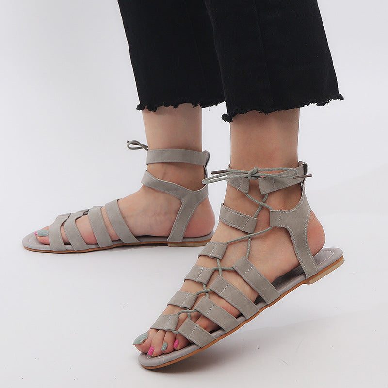 Gladiator Sandal Til Kvinder - Grå
