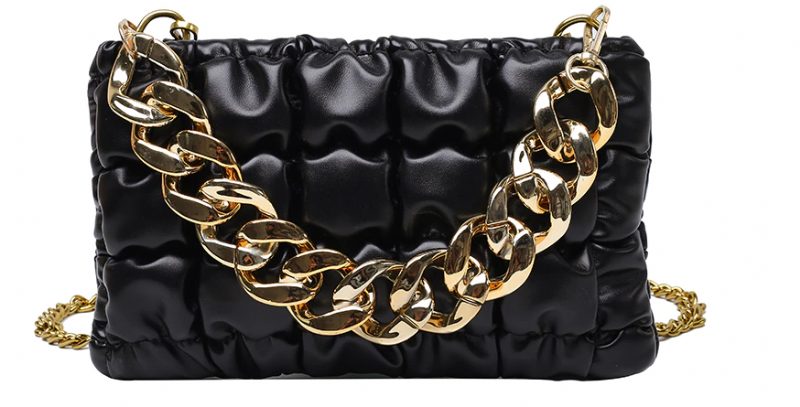 Glamour Lille Crossbody-håndtaske I Læder Til Kvinder - Sort