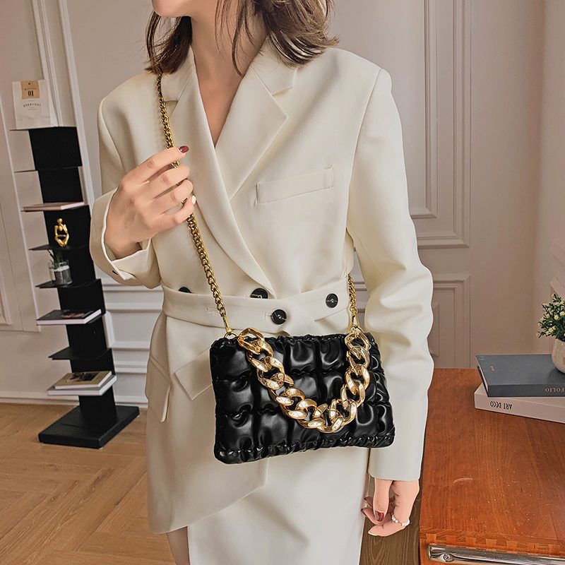 Glamour Lille Crossbody-håndtaske I Læder Til Kvinder - Sort