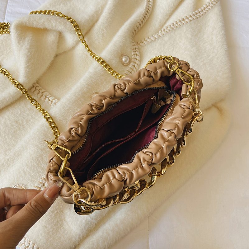 Glamour Lille Crossbody-håndtaske I Læder Til Kvinder - Sort