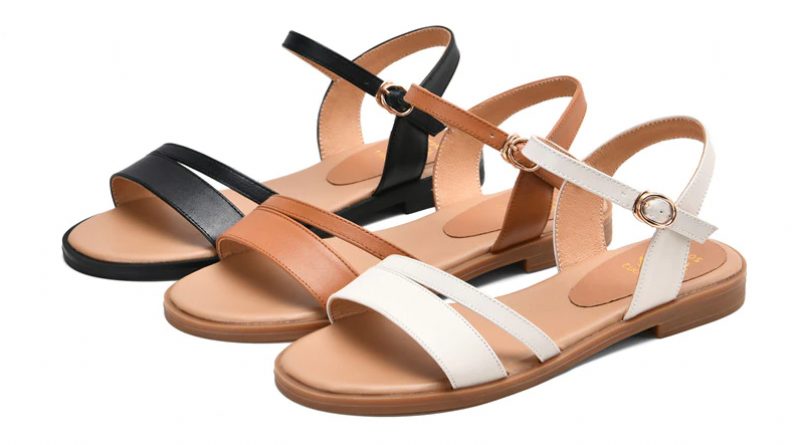 Glenda Flad Sommer Lædersandal Til Kvinder - Brun