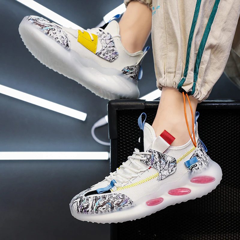 Gloxinia Mode Sneakers Til Mænd - Beige