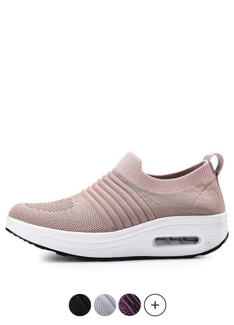 Gofit Kvinders Flat Med Platform Mesh Walking Sko