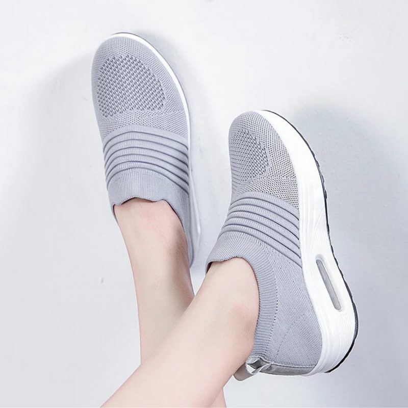 Gofit Kvinders Flat Med Platform Mesh Walking Sko - Pink