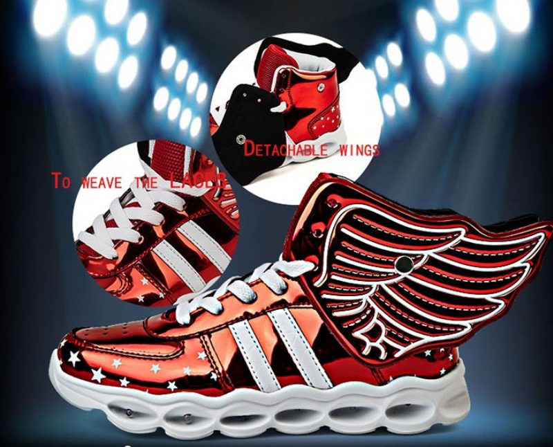 Gosling Unisex Børnesneakers Med Lys - Rød