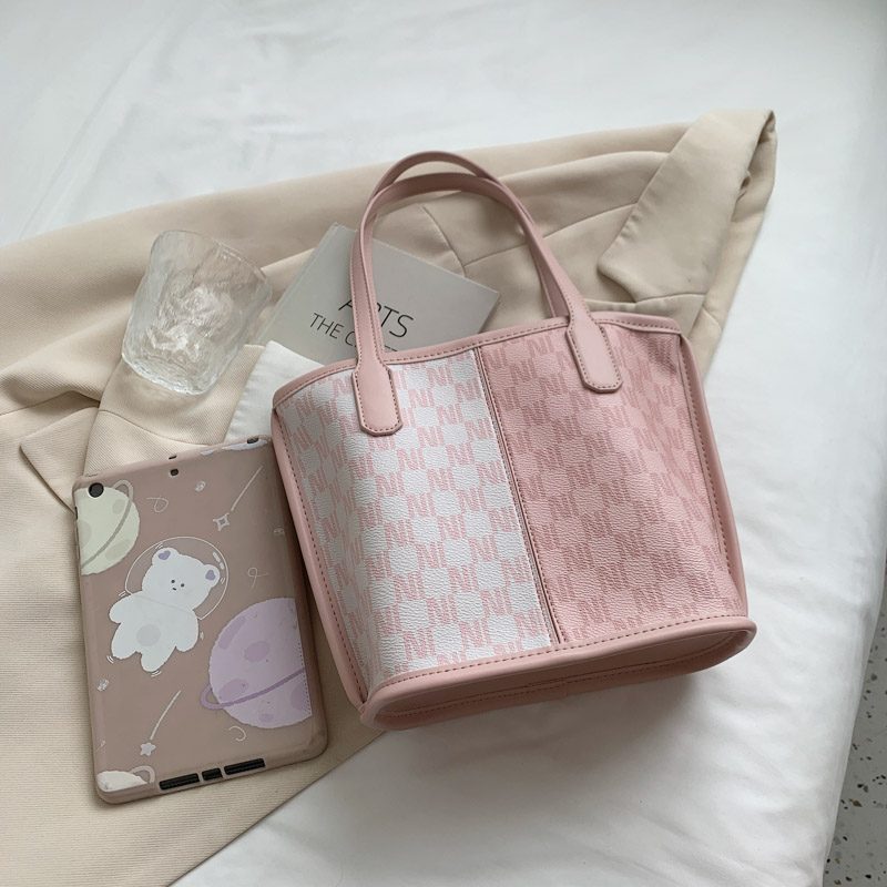 Graciola Dame Trend Designer Læder Tote Håndtaske - Khaki