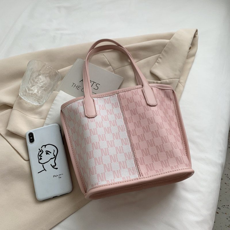 Graciola Dame Trend Designer Læder Tote Håndtaske - Khaki
