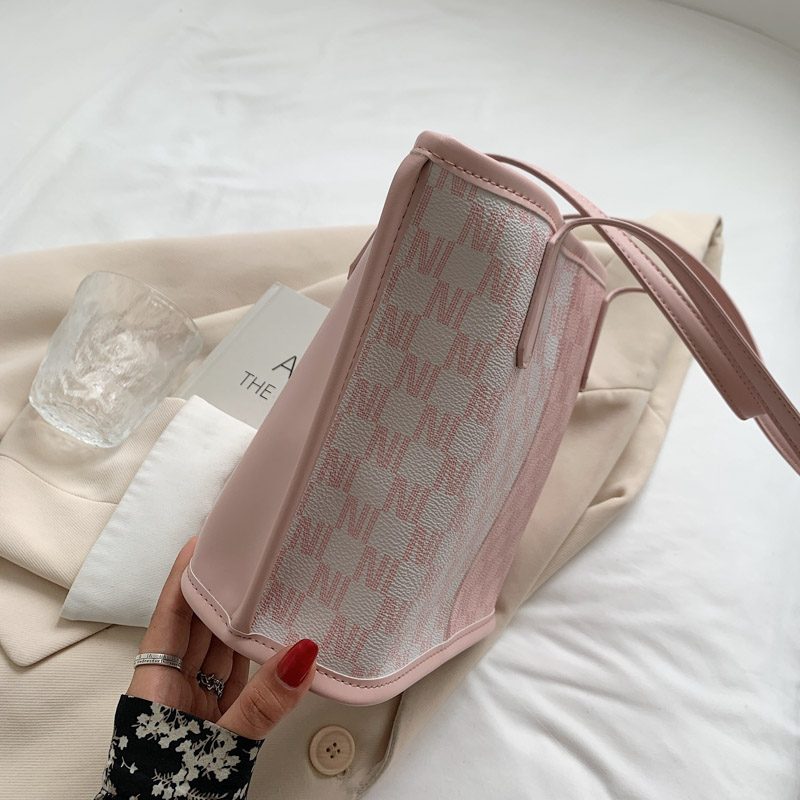Graciola Dame Trend Designer Læder Tote Håndtaske - Khaki