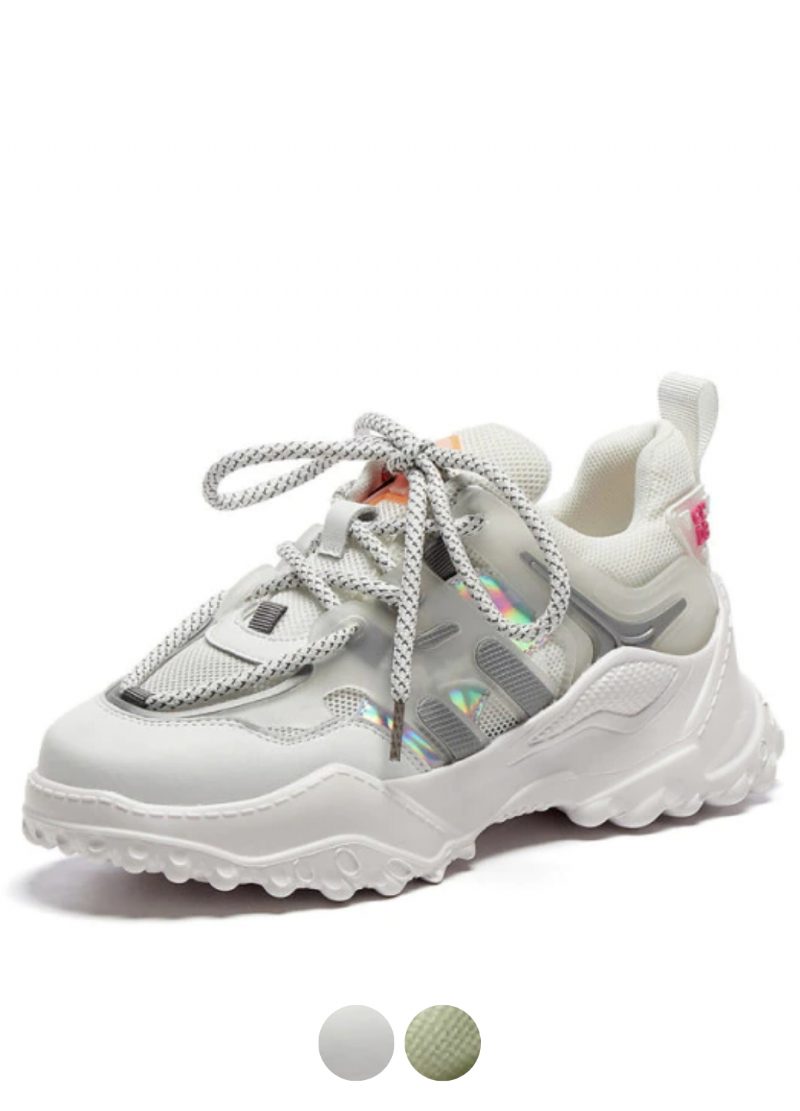 Grasso Åndbar Sneaker Med Snørebånd Til Kvinder