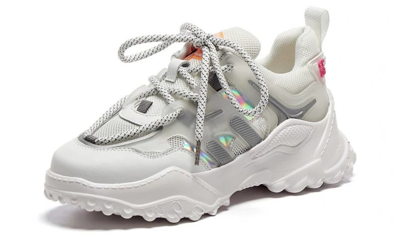 Grasso Åndbar Sneaker Med Snørebånd Til Kvinder - Beige