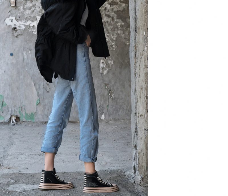 Grillen Sneaker Sorte Sko Til Kvinder - Sort kort plys