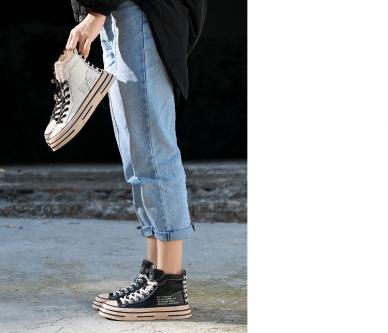 Grillen Sneaker Sorte Sko Til Kvinder - Sort kort plys