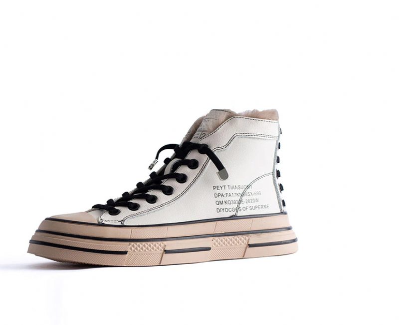 Grillen Sneakersko Til Kvinder - Hvid kort plys