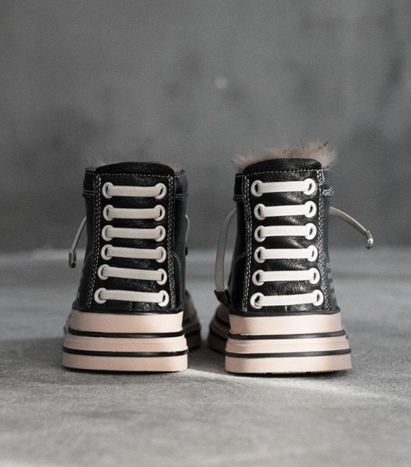 Grillen Sneakersko Til Kvinder - Hvid kort plys