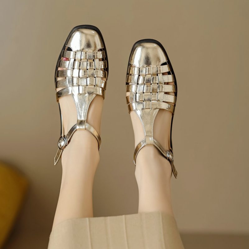 Gygy Sommer Gladiator Sandaler Til Kvinder - Beige