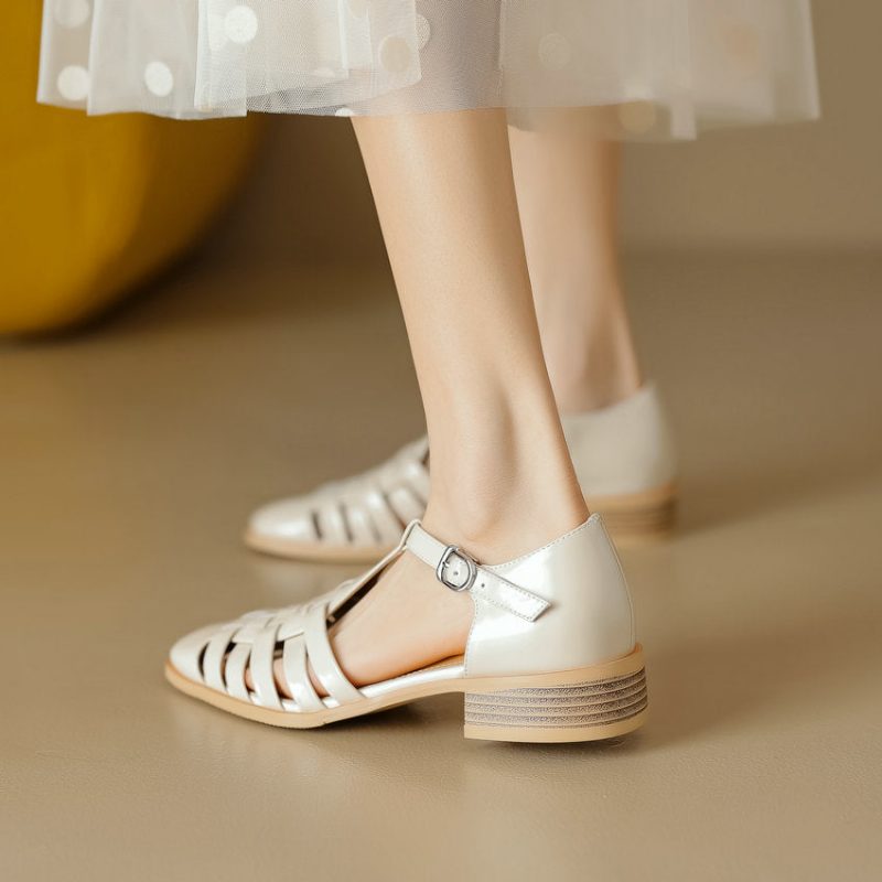Gygy Sommer Gladiator Sandaler Til Kvinder - Beige