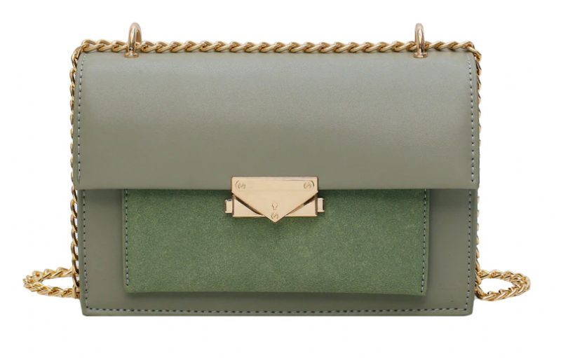 Haman Crossbody-taske Til Kvinder Med Læderkæder - Grøn