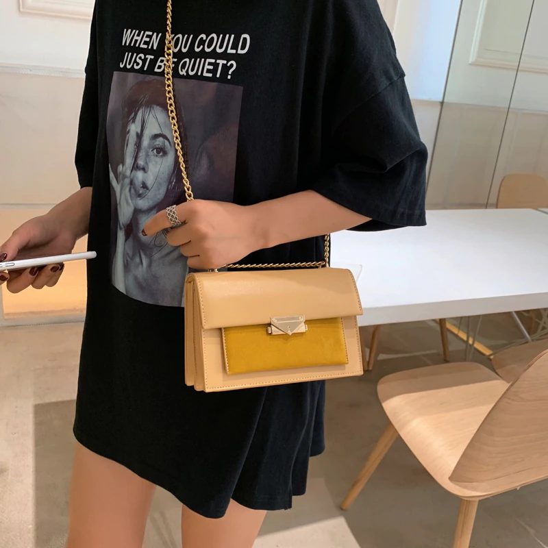 Haman Crossbody-taske Til Kvinder Med Læderkæder - Grøn