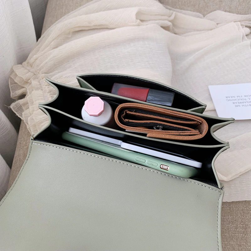 Haman Crossbody-taske Til Kvinder Med Læderkæder - Grøn