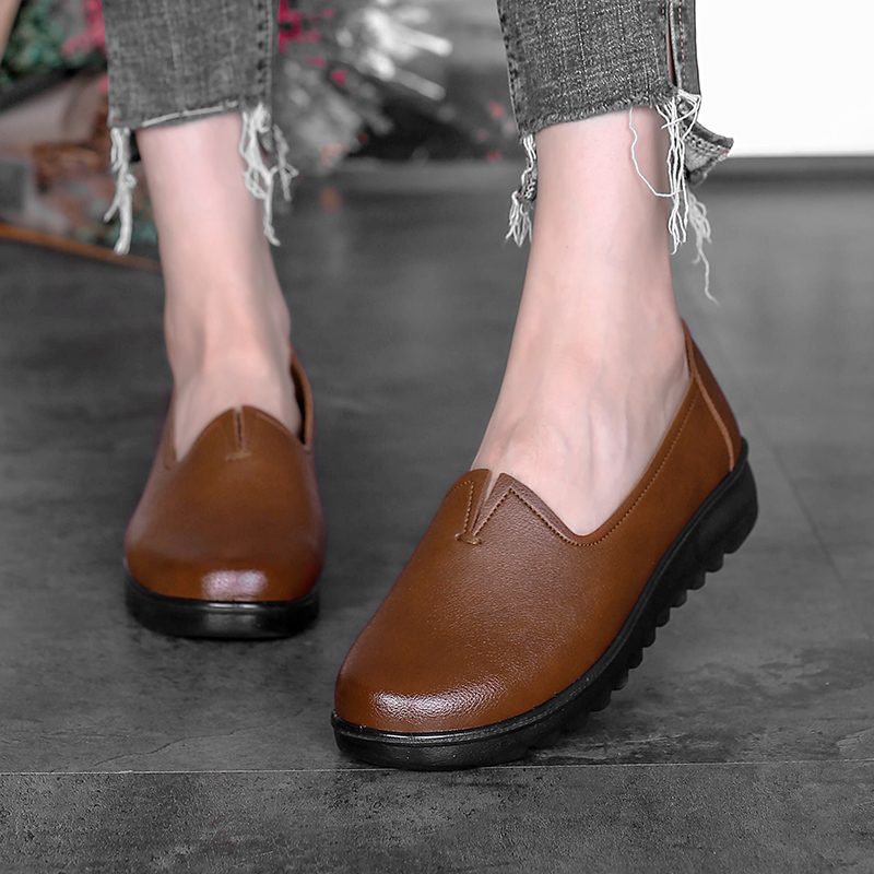 Hanny Single Comfortable Flat Loafer Sko - Sort