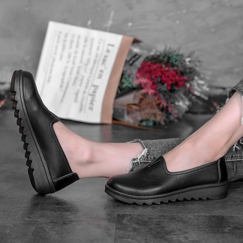 Hanny Single Comfortable Flat Loafer Sko - Sort