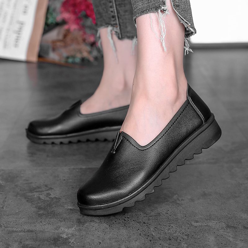 Hanny Single Comfortable Flat Loafer Sko - Sort