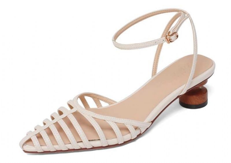 Hensel Sort Læder Sandal Til Kvinder - Sort