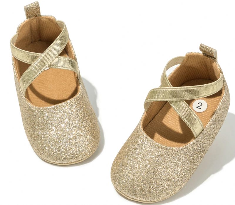 Hermione Baby Piger Flade Sko - Guld