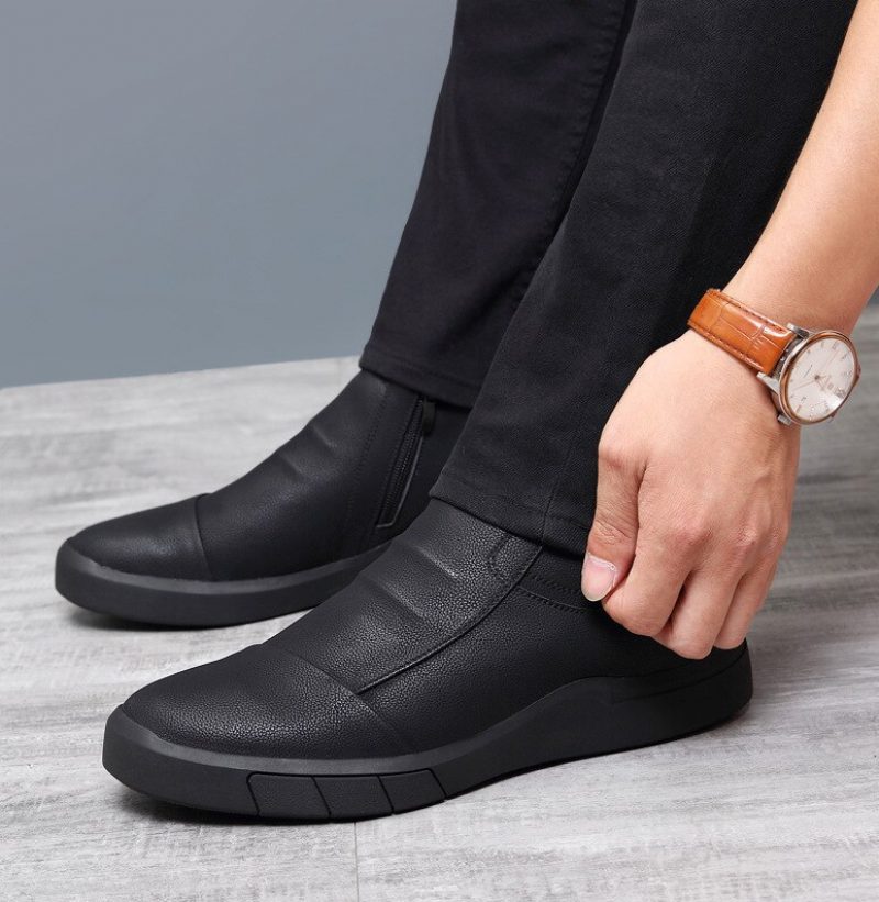 Historia Slip-on Støvler Til Mænd - Sort