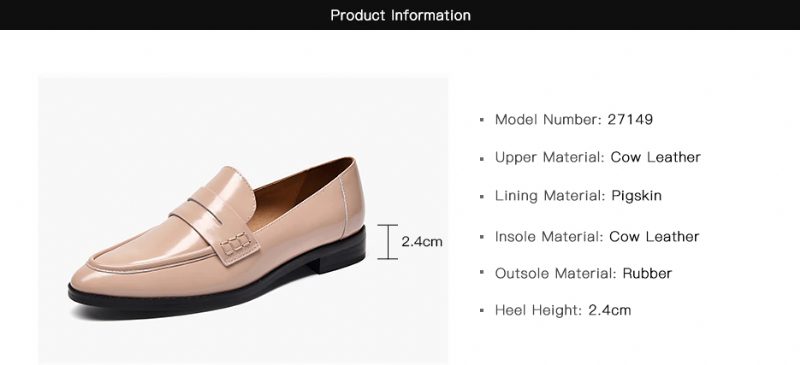 Hospina Penny Læder Loafer Sko Til Kvinder - Beige