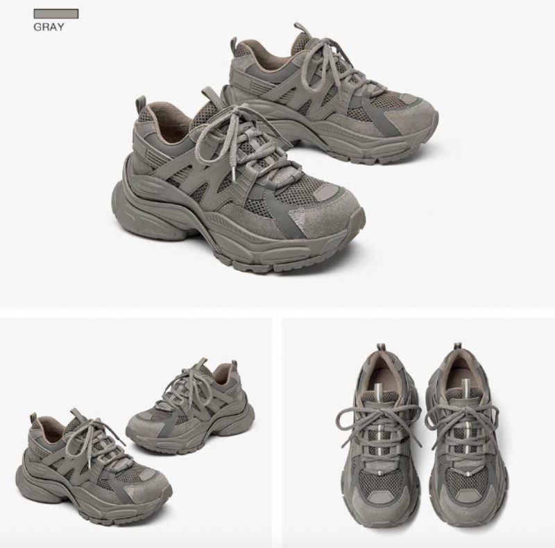 Hugbel Åndbare Sneaker Til Kvinder - Grå