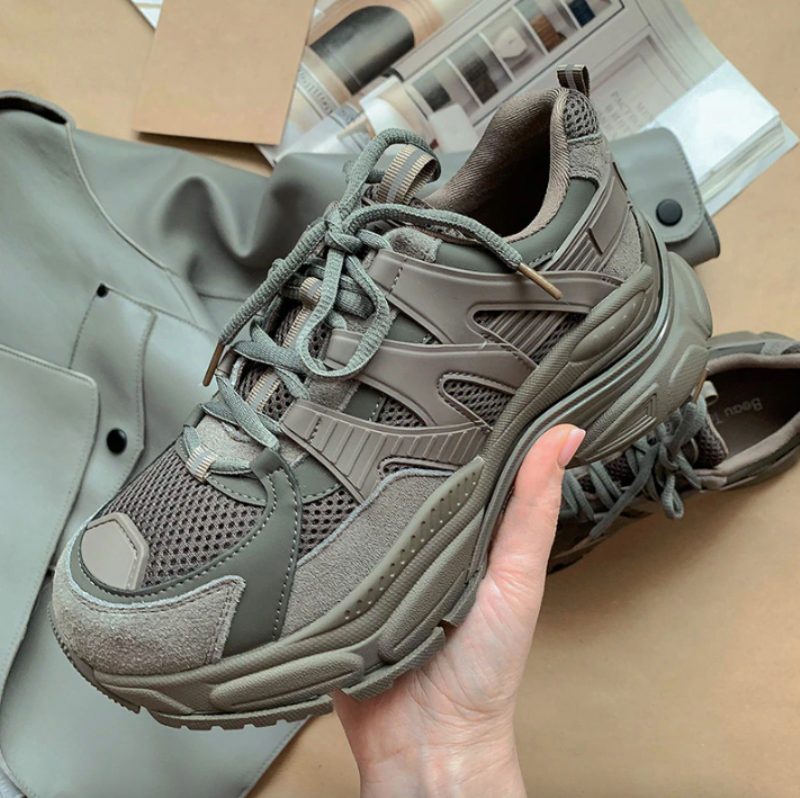 Hugbel Åndbare Sneaker Til Kvinder - Grå