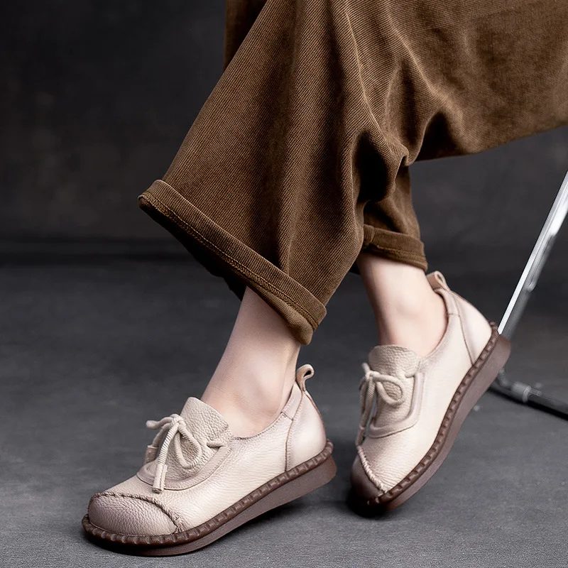 Idalia Dame Læder Loafers Sko - Brun