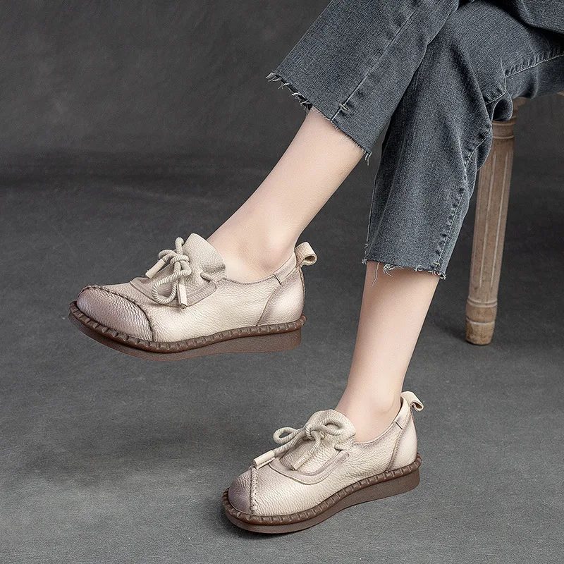 Idalia Dame Læder Loafers Sko - Brun