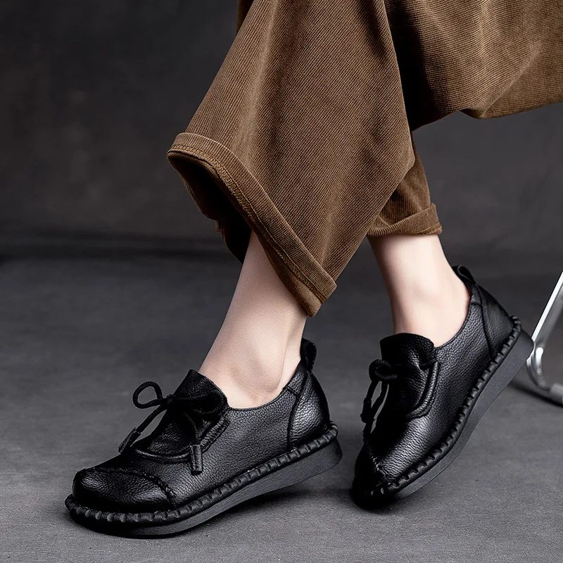 Idalia Dame Læder Loafers Sko - Brun