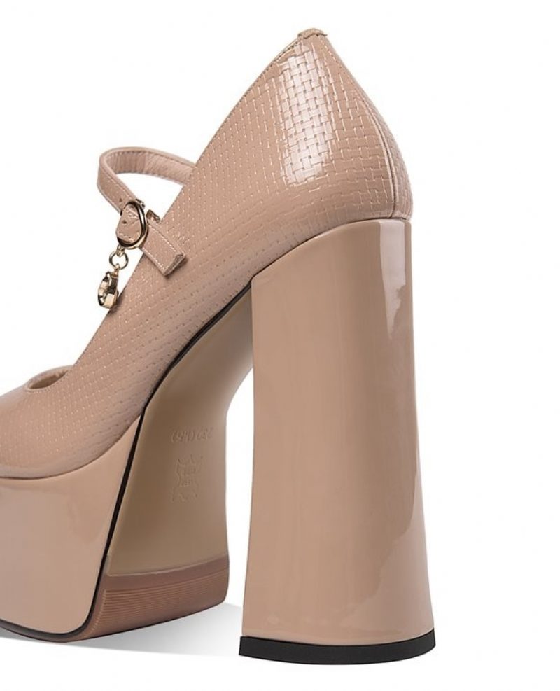 Idaly Damehæle Pumps - Abrikos