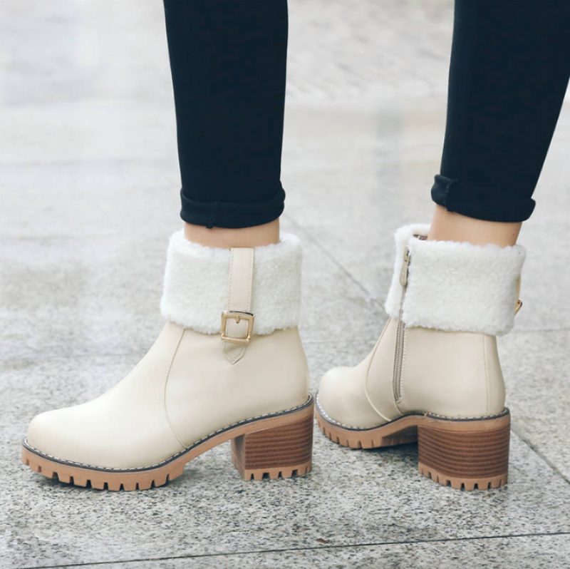 Imponerende Damestøvler - Beige