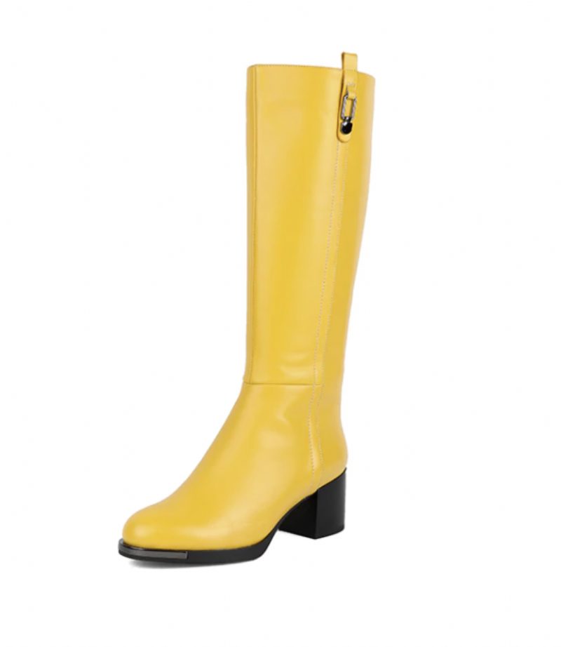 Isabel Boots Knælængde - Gul