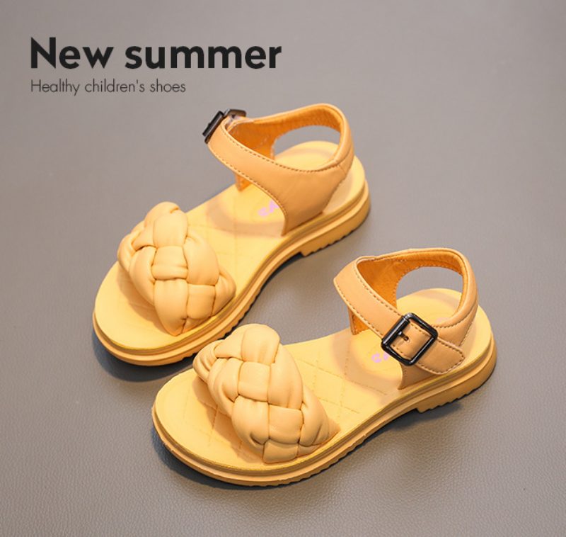 Isabel-pigekjole Sandal - Gul