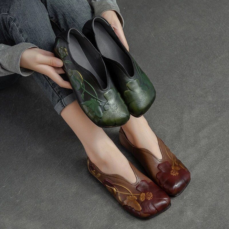 Isis Slip On Flats Til Kvinder - Brun