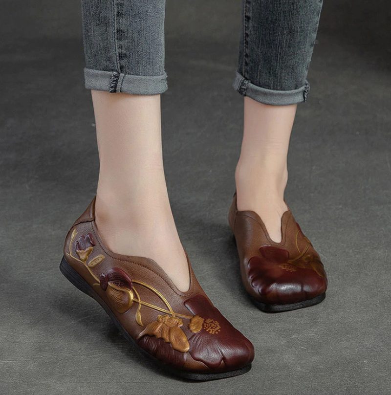 Isis Slip On Flats Til Kvinder - Brun