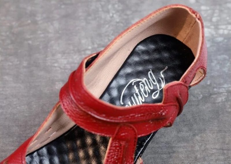 Janny Damehæle Sandal - Rød