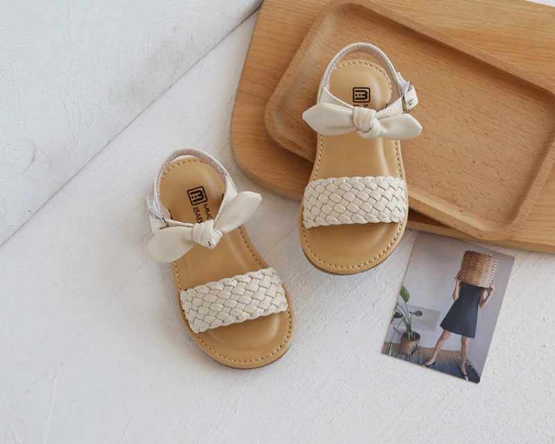 Jean-pigers Afslappede Sandal - Sort