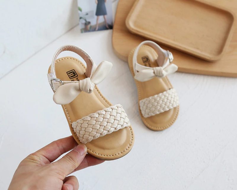 Jean-pigers Afslappede Sandal - Sort